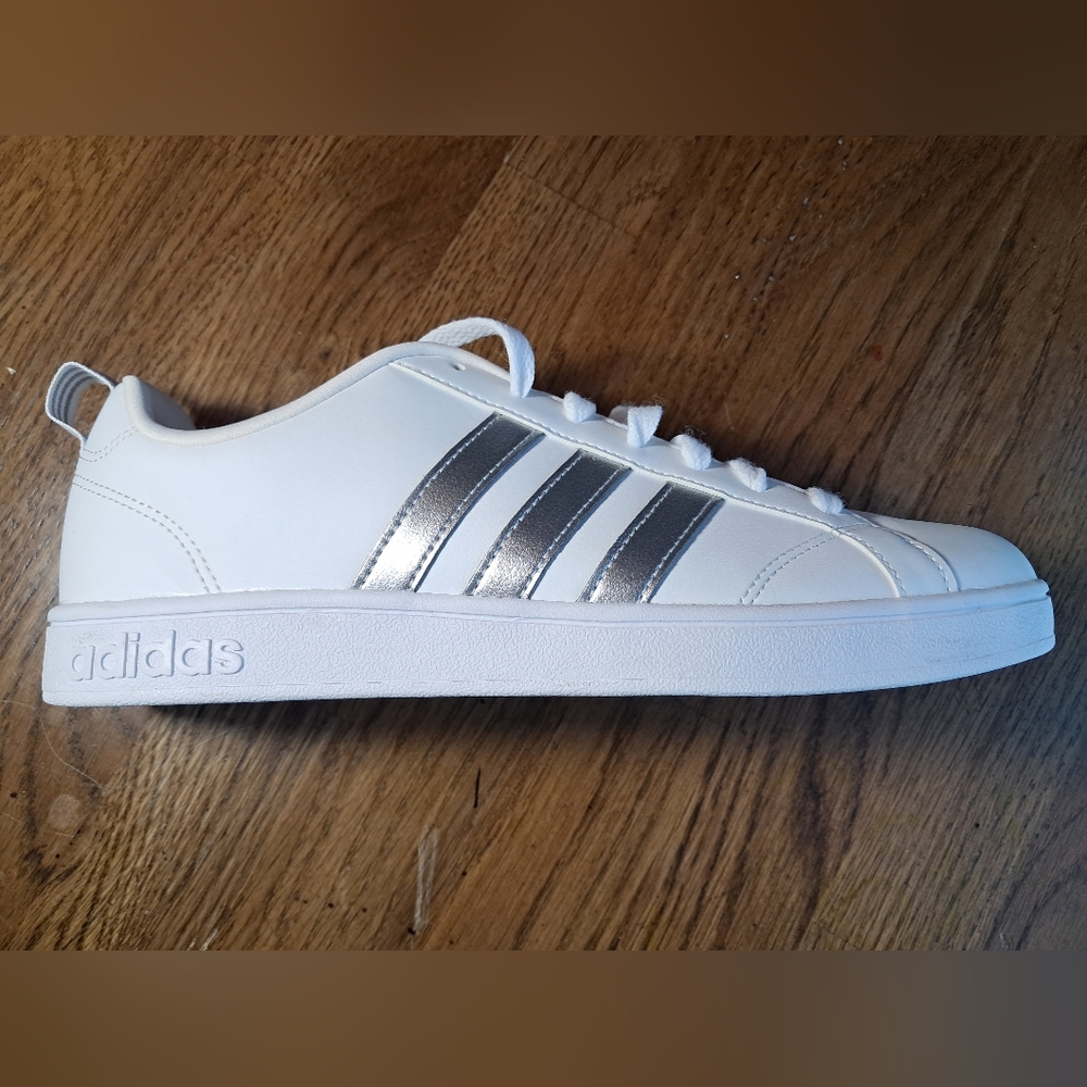 Adidas White and Silver Sneakers